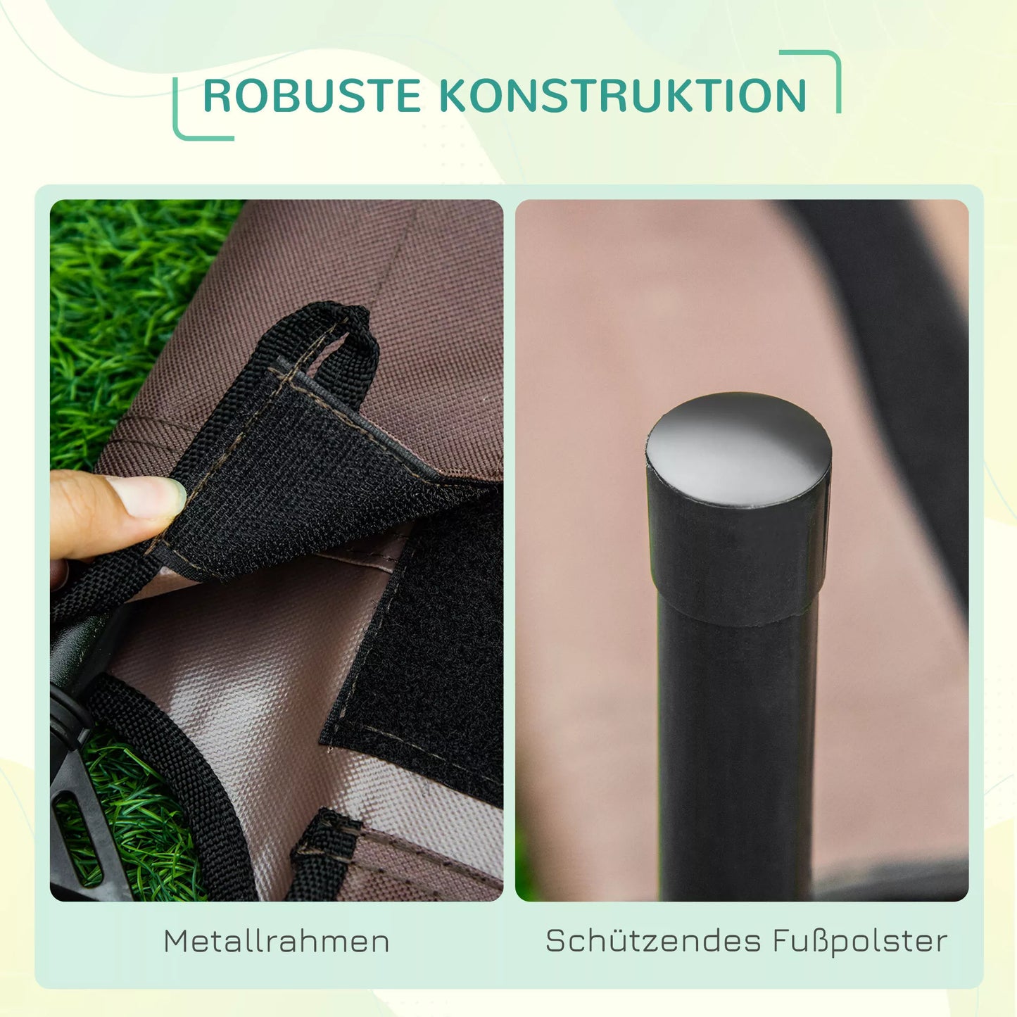 Pakelta šunų lova su baldakimu, naminių gyvūnų lova, šunų lova lauke su stogu, kvėpuojanti, tafto audinys, skirta kempingui, 76 x 61 x 73 cm