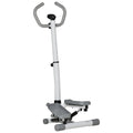 Steperis su LCD ekranu ir reguliuojama rankena, iki 100 kg, baltas/pilkas