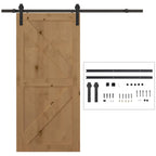 Stumdomų durų bėgelių sistema, iki 90 kg, 200 cm, juoda