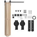 Stumdomų durų mechanizmas 122 cm, skirtas sulankstomoms durims, juodas