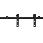 Stumdomų durų sistema 200 cm, skirta dviguboms durims, juoda