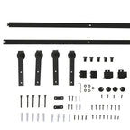 Stumdomųjų durų sistema vidaXL, 183 cm, juoda