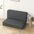 Sulankstoma grindų sofa, 3-in-1 transformuojamas krėslas, 138 cm, tamsiai pilka