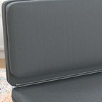 Sulankstoma grindų sofa, 3-in-1 transformuojamas krėslas, 138 cm, tamsiai pilka