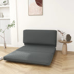Sulankstoma grindų sofa, 3-in-1 transformuojamas krėslas, 138 cm, tamsiai pilka