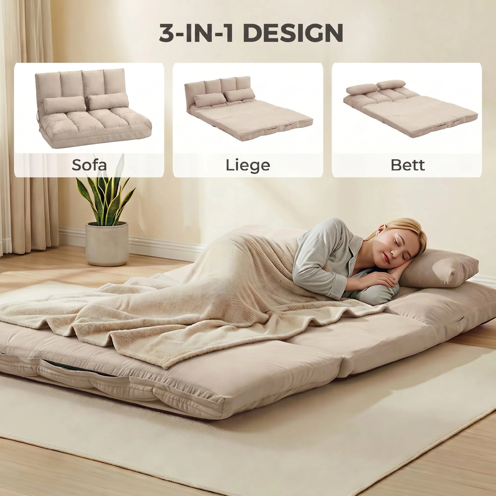 Trys sofos-lovos formos: sofa, gultas ir lova