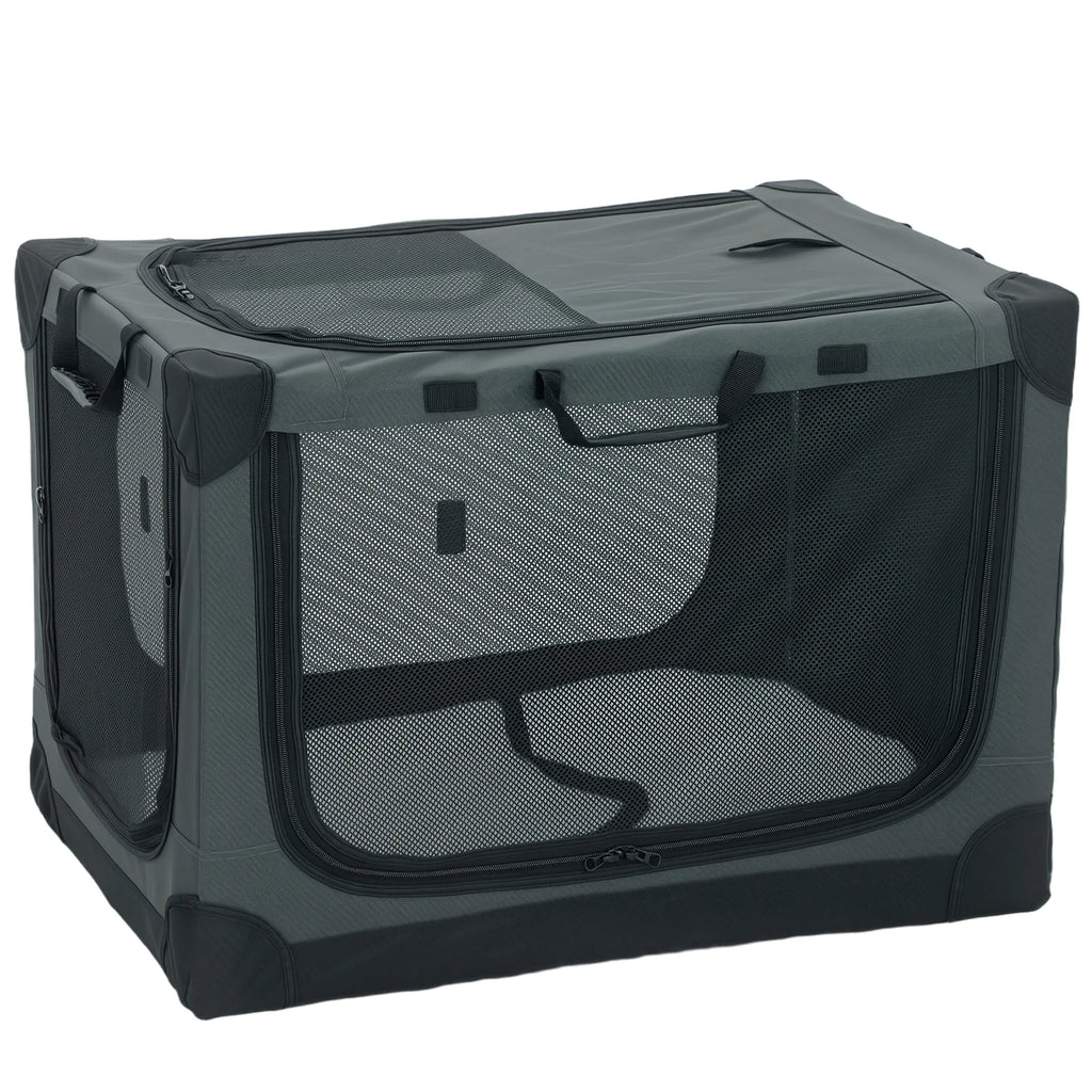 Sulankstoma šunų transportavimo dėžė, iki 20 kg, 76x54x54 cm, žalia