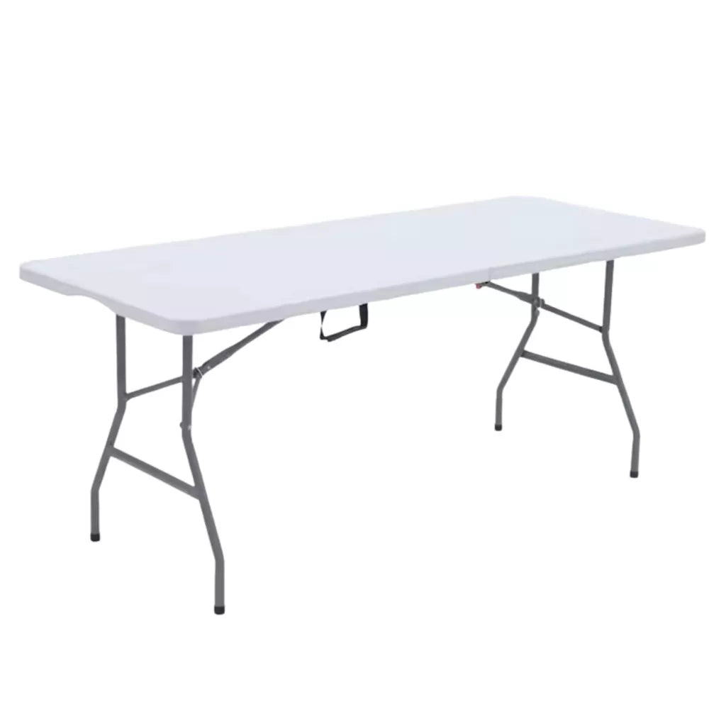 Sulankstomas banketinis stalas su fiksatoriumi, 180 × 74 cm, baltas