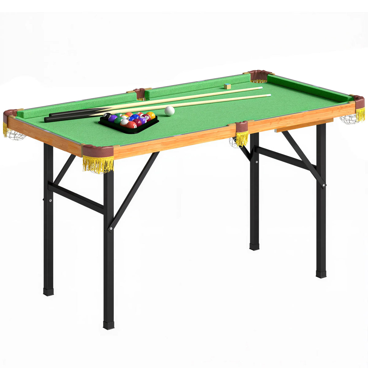 Sulankstomas biliardo stalas, 120 cm, žalias