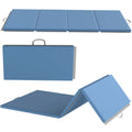 Sulankstomas gimnastikos kilimėlis 240 x 120 cm, šviesiai mėlynas