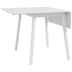 Sulankstomas valgomasis stalas su nuleidžiamais stalviršiais, 110 x 86 x 75 cm, baltas