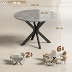 Stalo matmenų schema: 110x65 cm, aukštis 76 cm, svoris 30 kg
