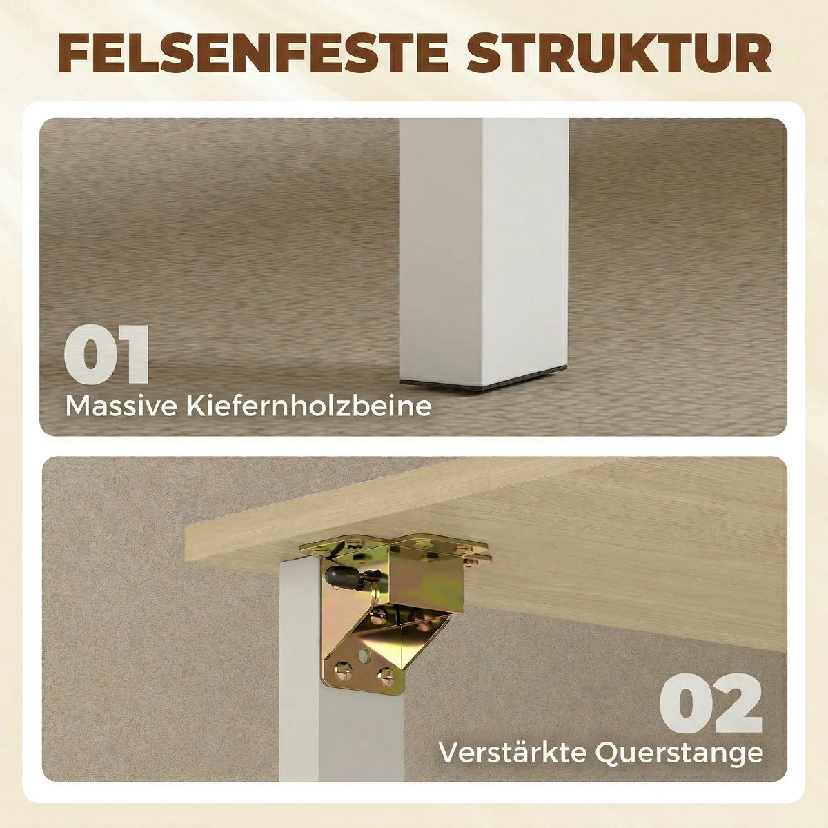 Stalo kojos ir sustiprintos atramos detalė iš arti