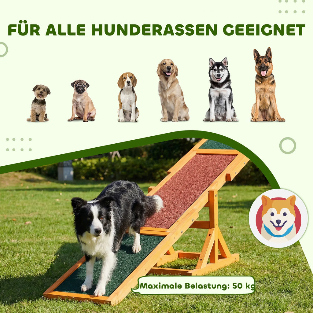 Šuns agility sūpuoklės, neslidžios, iki 30 kg, 180x30x30 cm