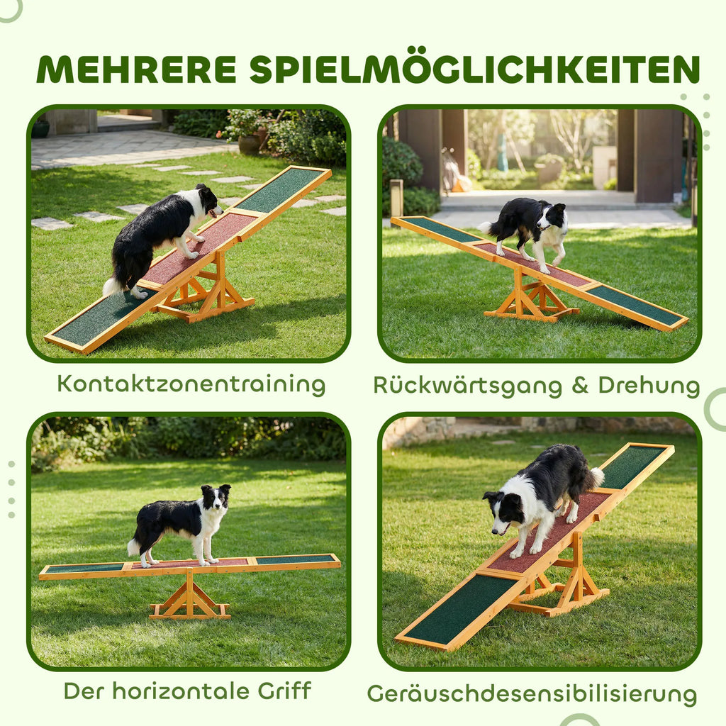 Šuns agility sūpuoklės, neslidžios, iki 30 kg, 180x30x30 cm