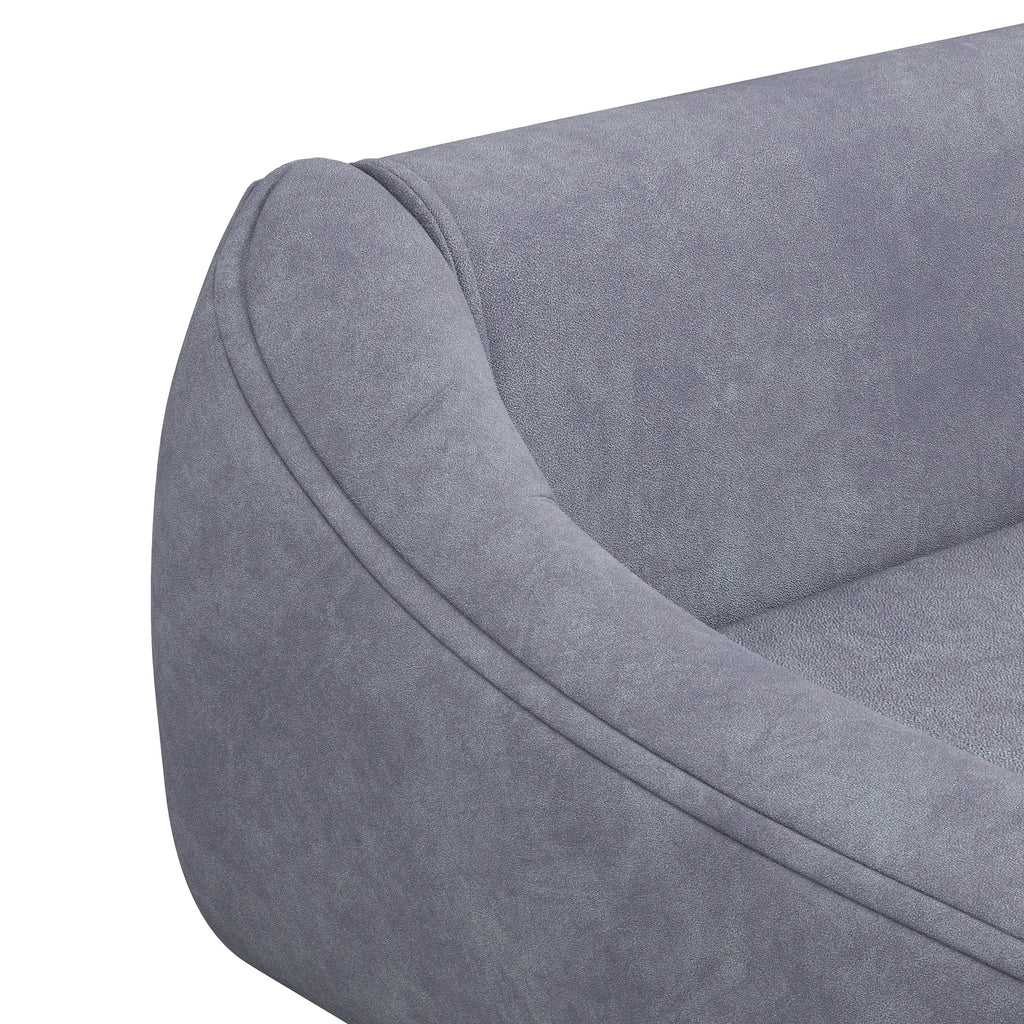 Šuns guolis sofa, su nuimama pagalve, veliūrinis, pilkas