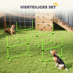 Šunų agility rinkinys reguliuojamo aukščio sporto įranga 99 x 65 x 94 cm žalias