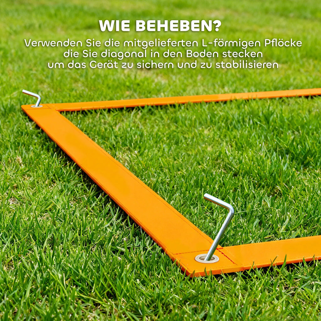 Šunų agility rinkinys su kliūtimis, 352 cm, mėlynas/raudonas