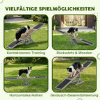 Šunų balansyras Aqulity Agility treniruotėms, iki 30 kg, pilkas