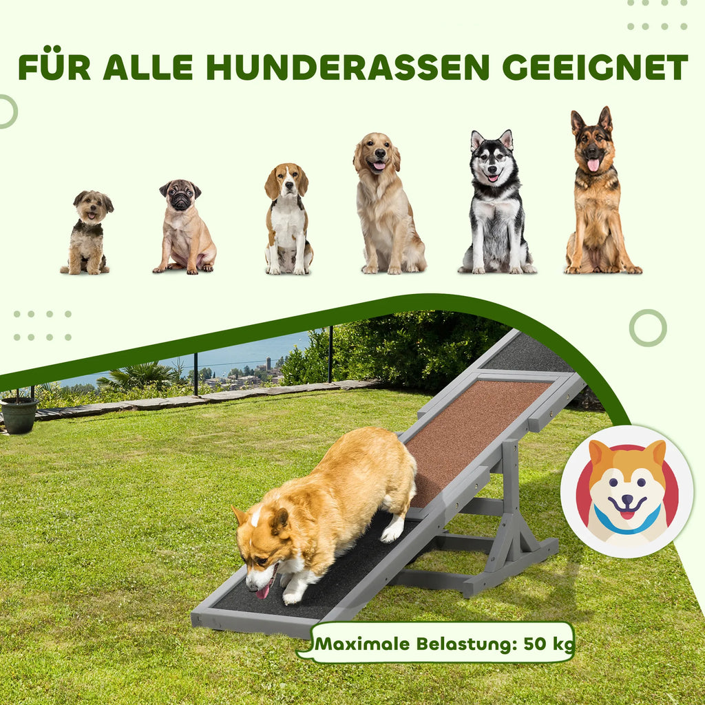Šunų balansyras Aqulity Agility treniruotėms, iki 30 kg, pilkas