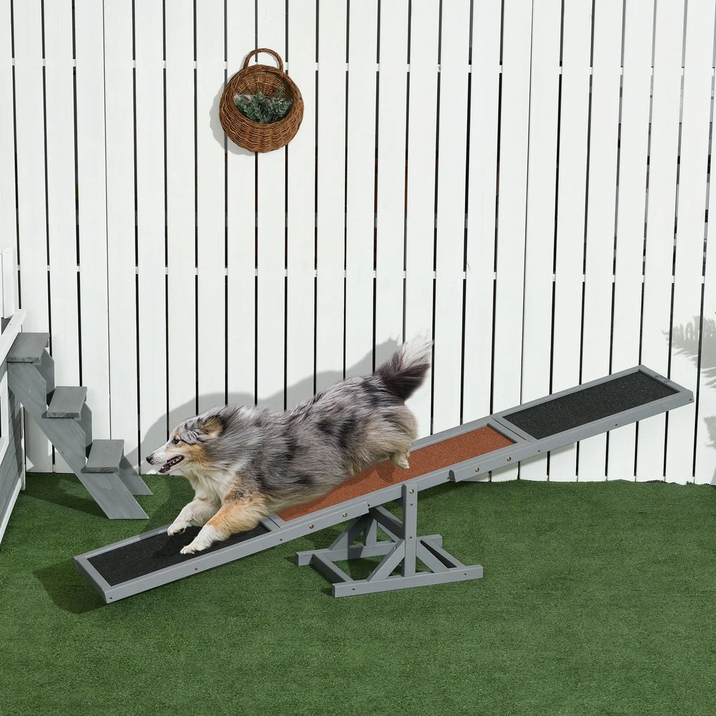 Šunų balansyras Aqulity Agility treniruotėms, iki 30 kg, pilkas