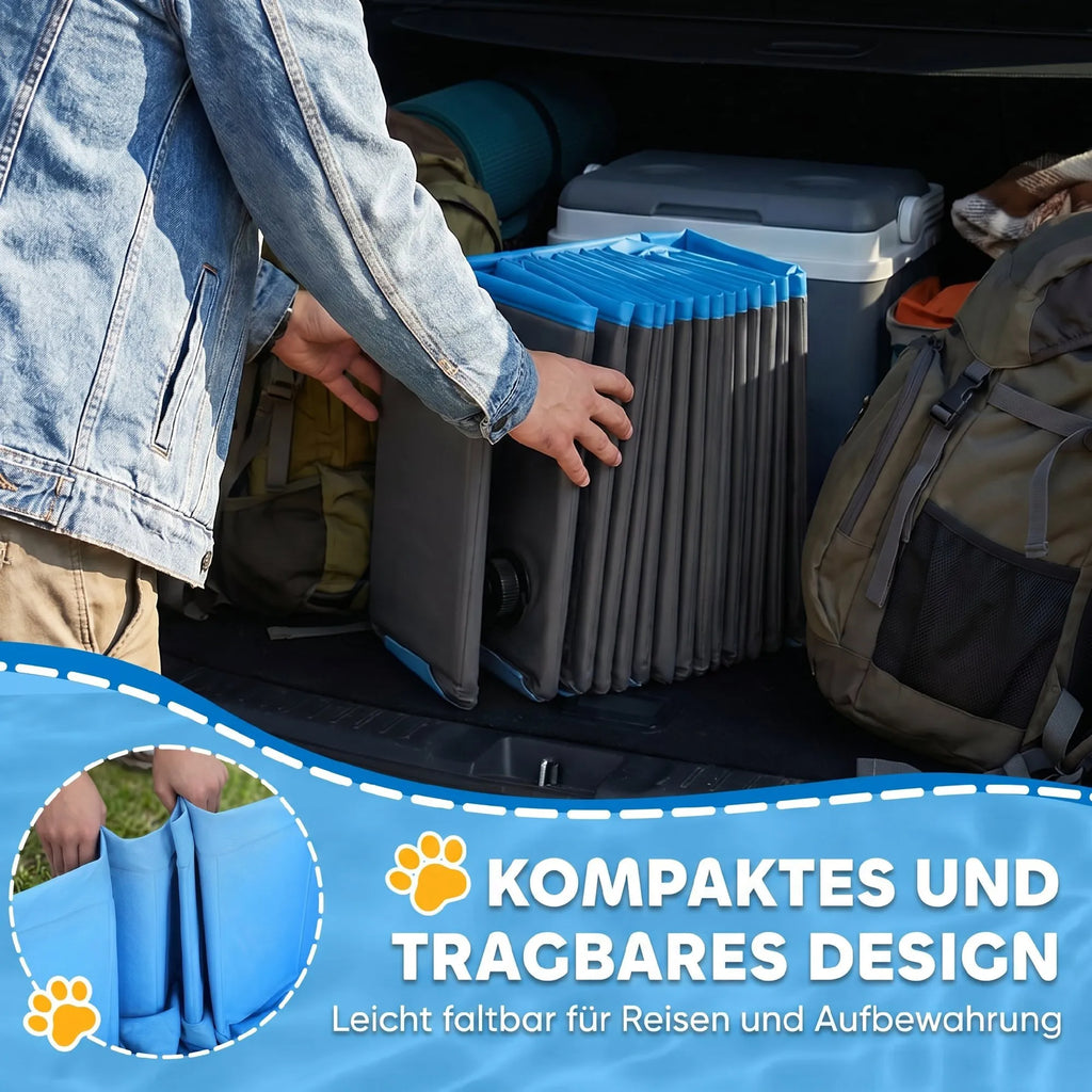 Šunų baseinas sulankstomas, 330 l, tamsiai pilkas