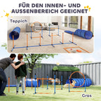Šunų dresūros rinkinys Agility 11 dalių su tuneliais ir kliūtimis