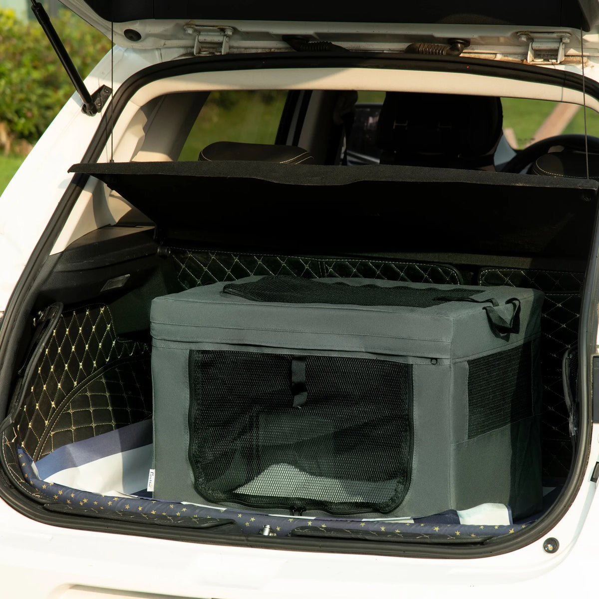 Šunų ir kačių transportavimo krepšys, sulankstomas, pilkas, iki 4 kg