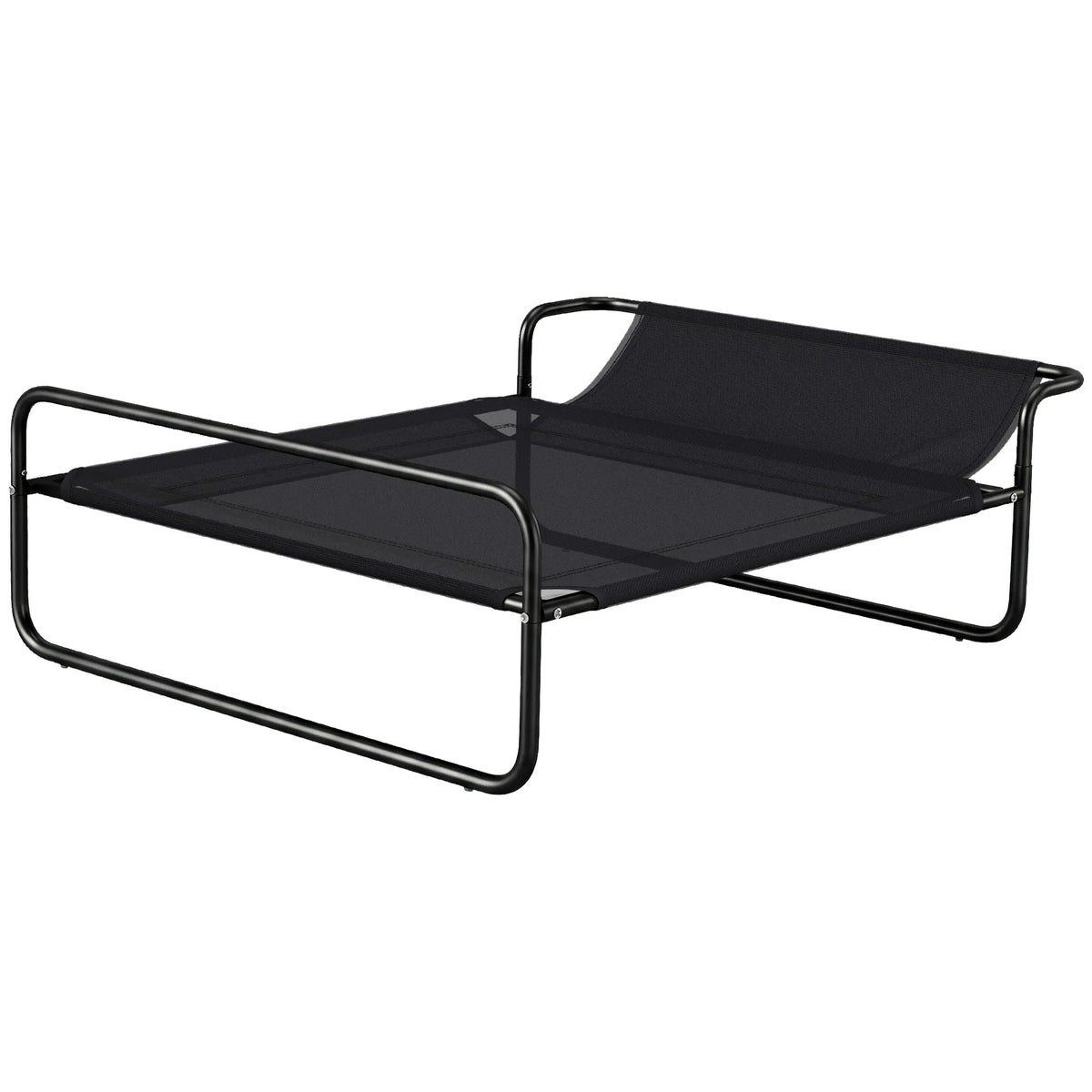 Šunų lova su pasvirimo kampu, iki 20 kg, 91x69 cm, juoda