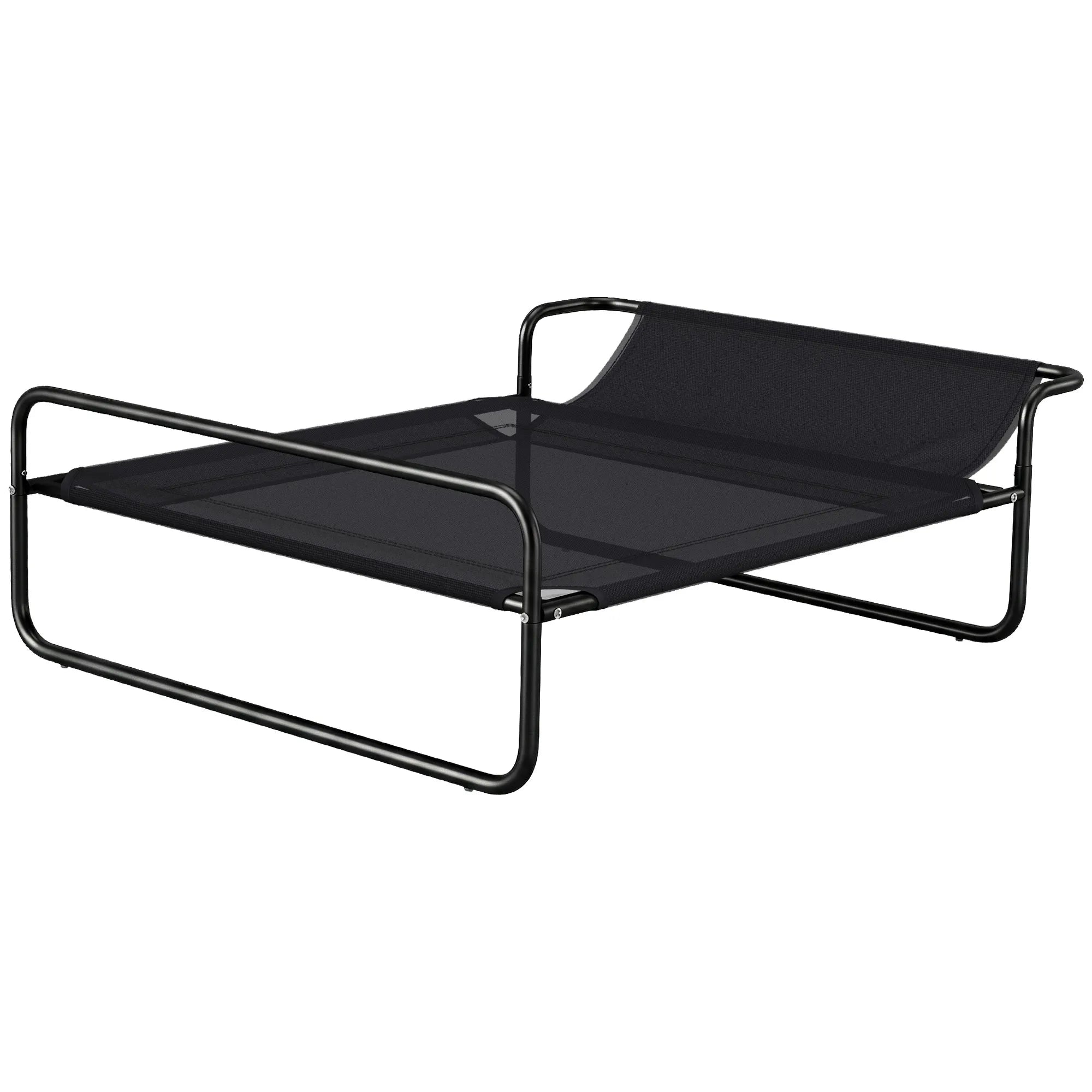 Šunų lova su pasvirimo kampu, iki 20 kg, 91x69 cm, juoda