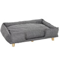 Šunų sofa, naminių gyvūnų sofa, naminių gyvūnų lovelė, nuimamas ir skalbiamas apmušalas, natūralus + tamsiai pilkas