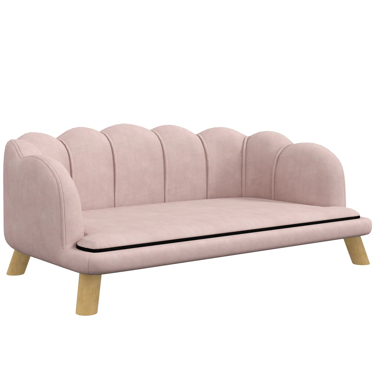 Šunų sofa su atlošu, iki 25 kg, rožinė