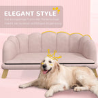 Šunų sofa su atlošu, iki 25 kg, rožinė