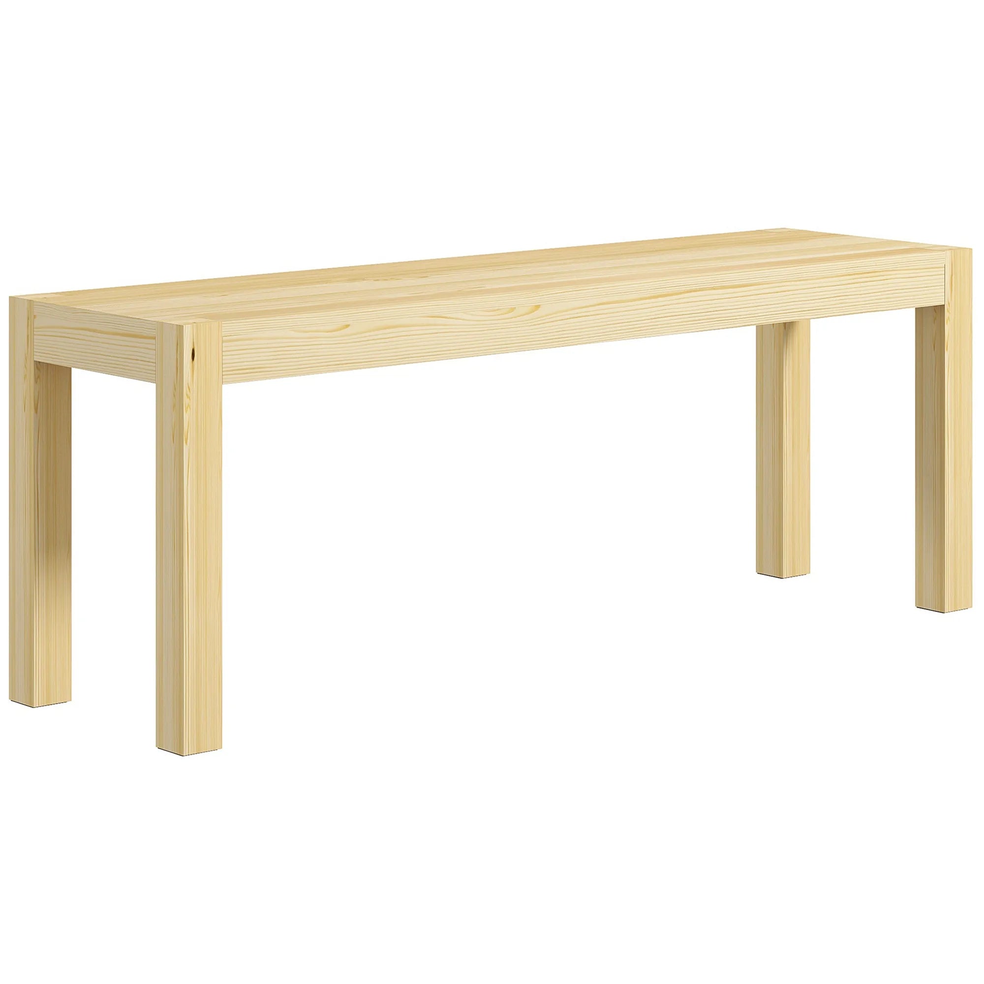 Suoliukas medinis 120 cm, 3 vietų, natūralios medienos