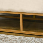 Suoliukas su daiktadėže, 110 cm, smėlio spalvos