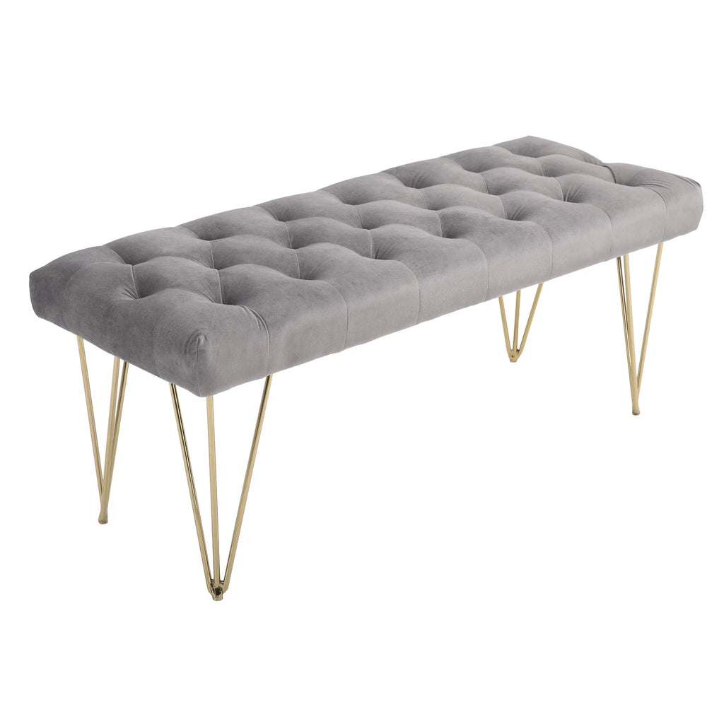 Suoliukas su dėže daiktams, 116 cm, pilkas