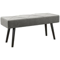 Suoliukas su veliūrine danga, 100 cm, pilkas