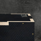 Šuoliukų dėžė, reguliuojamo aukščio, iki 120 kg, 40,5 x 35,5 x 30,5 cm, juoda