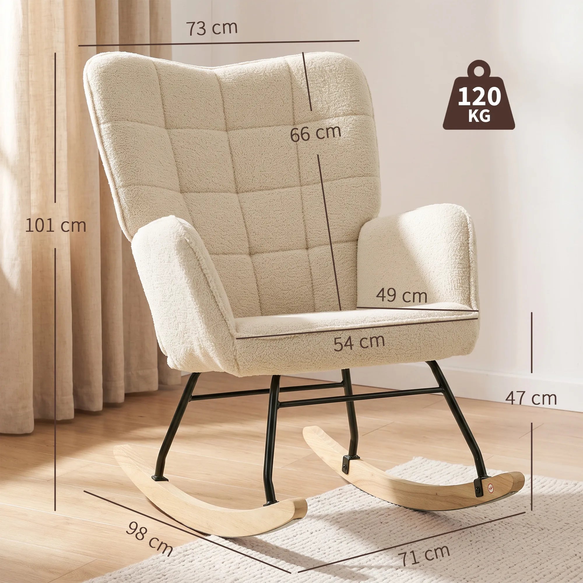 Supama kėdė retro stiliaus smėlio spalvos
