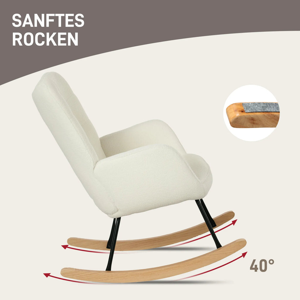 Supamas krėslas su porankiais, ergonomiškas, baltas