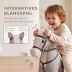 Supamasis arkliukas su garsu ir saugos rankenomis, 12–36 mėn., pilkas