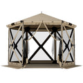 Surenkamas paviljono palapinė su tinkleliu nuo vabzdžių, 300 cm, chaki