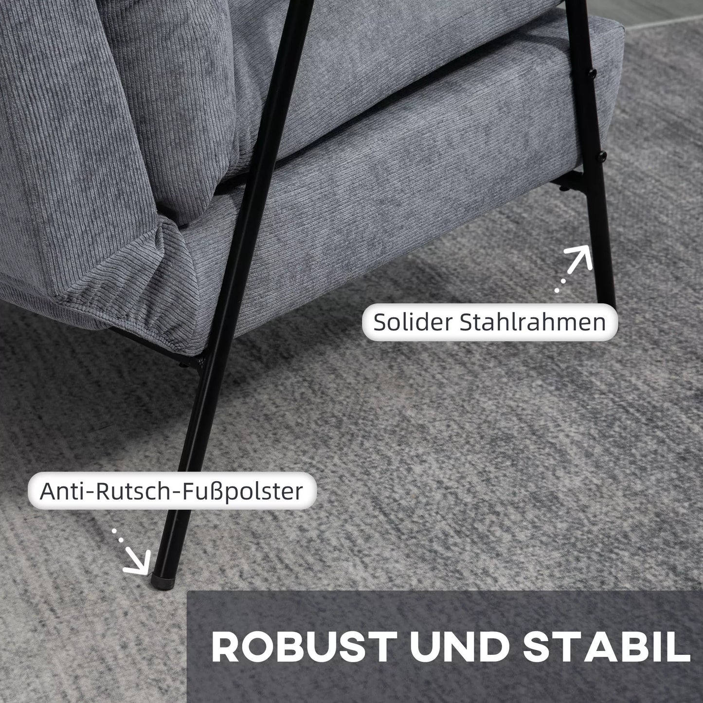 Fotelis su pakoja, minkštas fotelis, poilsio fotelis, su pagalvėle, 68 cm x 91,5 cm x 88 cm, šviesiai pilkos spalvos