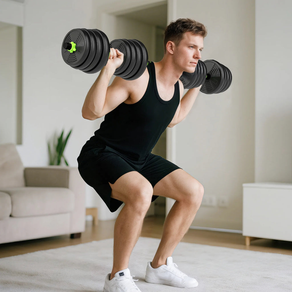 Svarmenų rinkinys reguliuojamas 30 kg, žalias