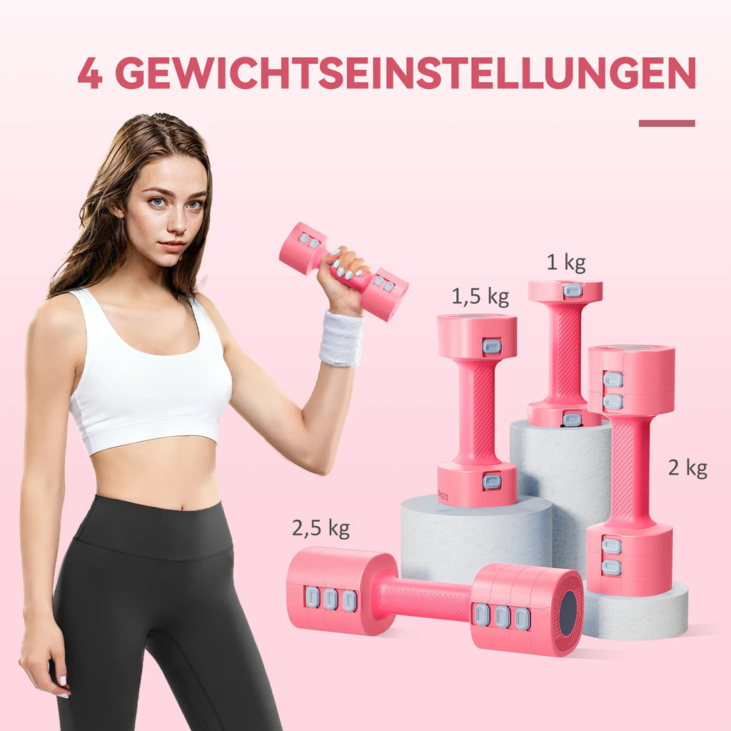 Svarmenų rinkinys reguliuojami 4-in-1, iki 5 kg, rožinės spalvos