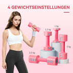 Svarmenų rinkinys reguliuojami 4-in-1, iki 5 kg, rožinės spalvos
