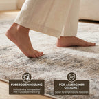 Basos kojos ant kilimo, schema apie tinkamumą grindų šildymui ir alergiškiems žmonėms