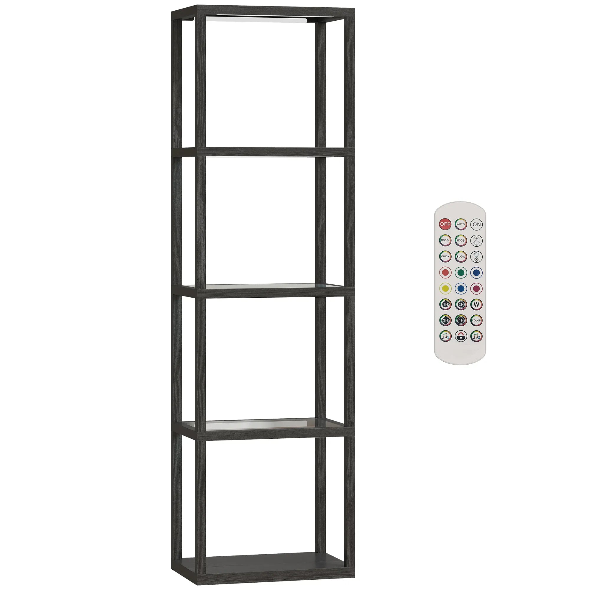 Šviestuvas-lentyna RGB su nuotolinio valdymo pulteliu, 157 cm, juodas