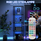 Šviestuvas-lentyna RGB su nuotolinio valdymo pulteliu, 157 cm, juodas
