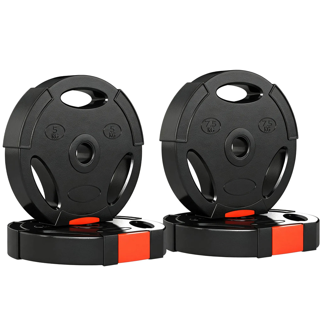 Svorio diskų rinkinys 2 x 7,5 kg 2 x 5 kg, juodas